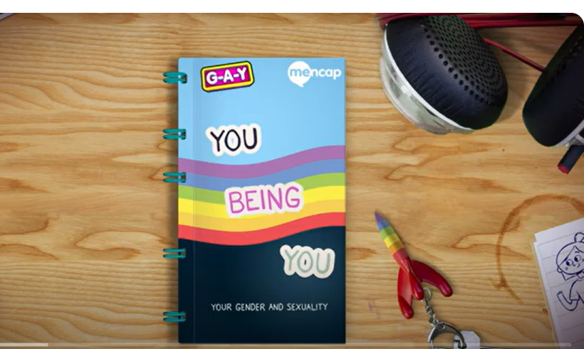 Image of a colourful book with the words 'you being you' on the front. 
