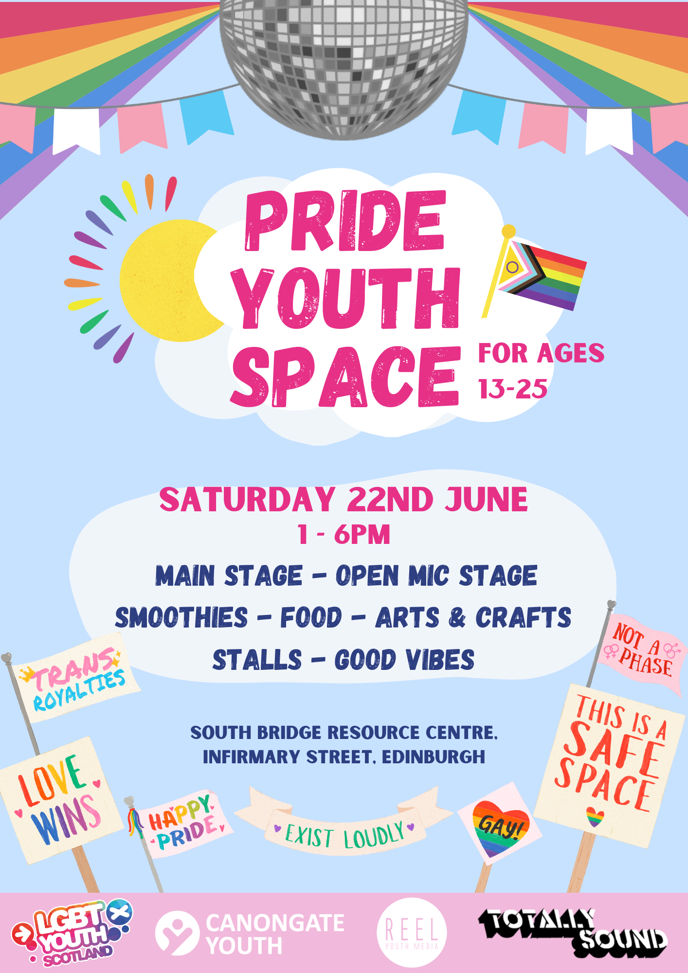 Pride Youth Space poster 2024