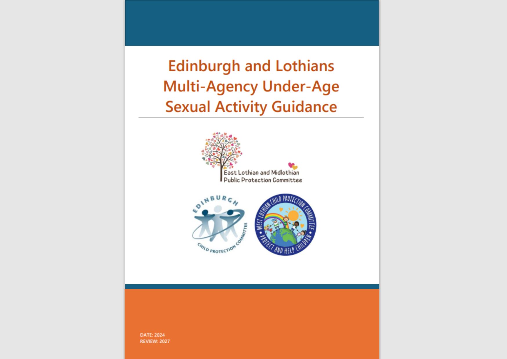 Under-age sexual activity guidance - cover page